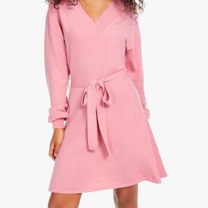 22. Sequin Hearts Pink Sweater Dress